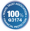 Image showing Travel Trust Association logo and Hemisphere Travel Group membership number